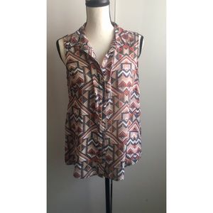 H&M Button up Sleeveless Shirt